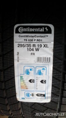Continental 295/35R19  (+370 690 90009) winter tyres
