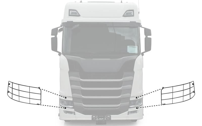 Scania PRIEKINIŲ ŽIBINTŲ APSAUGINIS T | 2