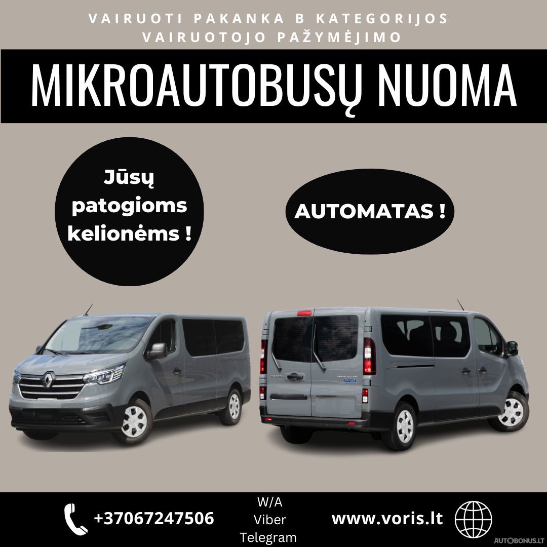  Mikroautobusų nuoma Alytuje ir Kaune