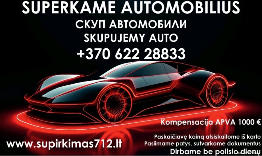  Superkame įvairių markių automobilius iki 20000