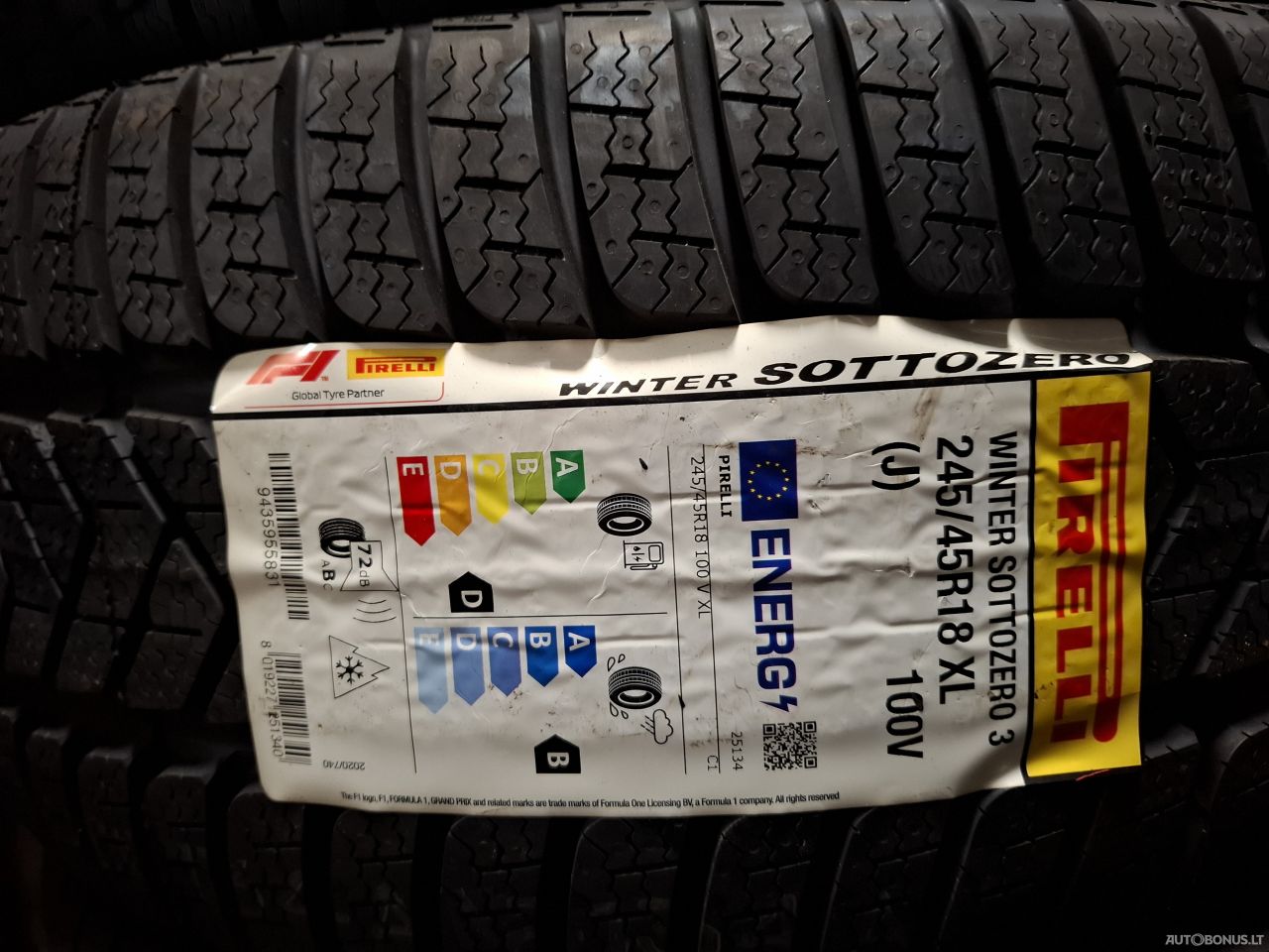 Pirelli 245/45R18  (J) žieminės padangos